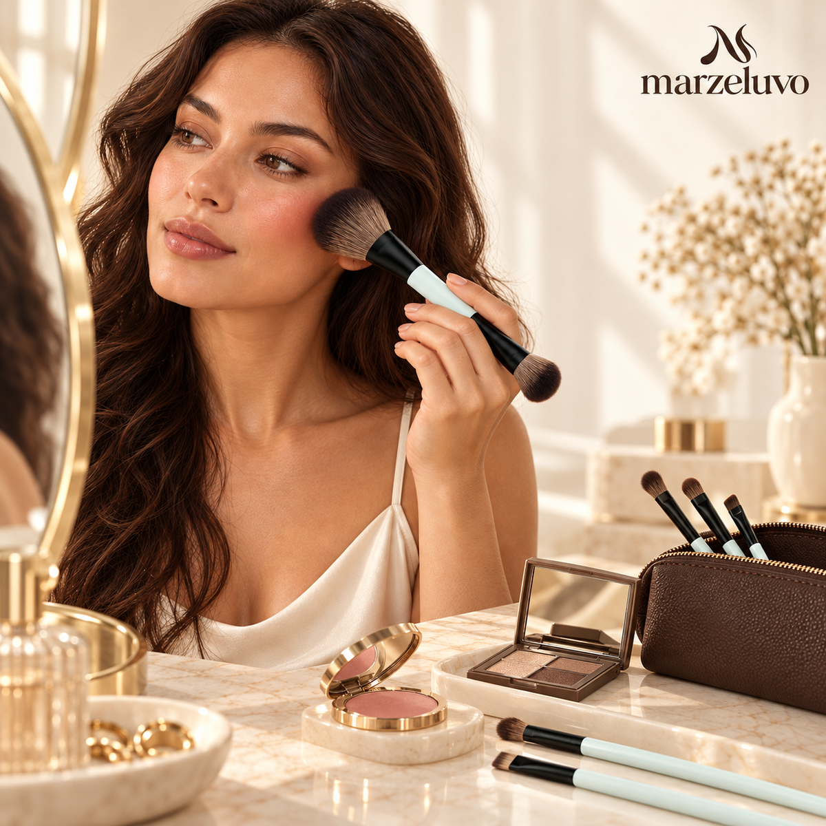 Marzeluvo® Face & Eye 10-Piece Makeup Brush Set