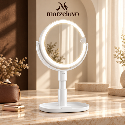 Marzeluvo® Duo Detail 1X/20X Rechargeable Makeup Mirror