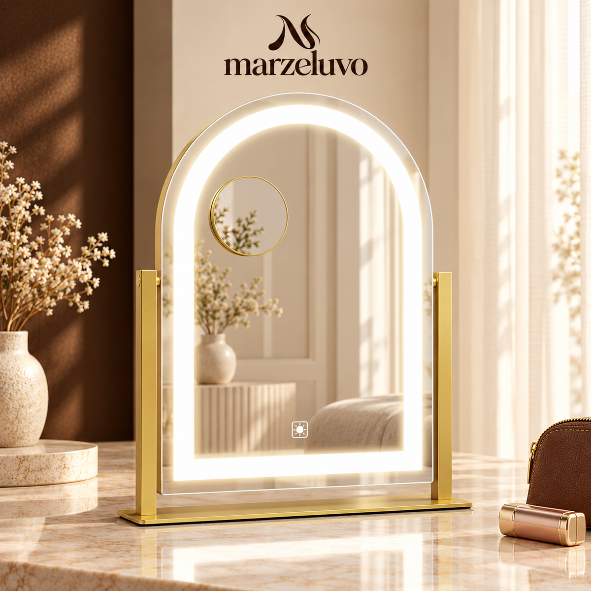 Marzeluvo® Golden Arch LED Vanity Mirror