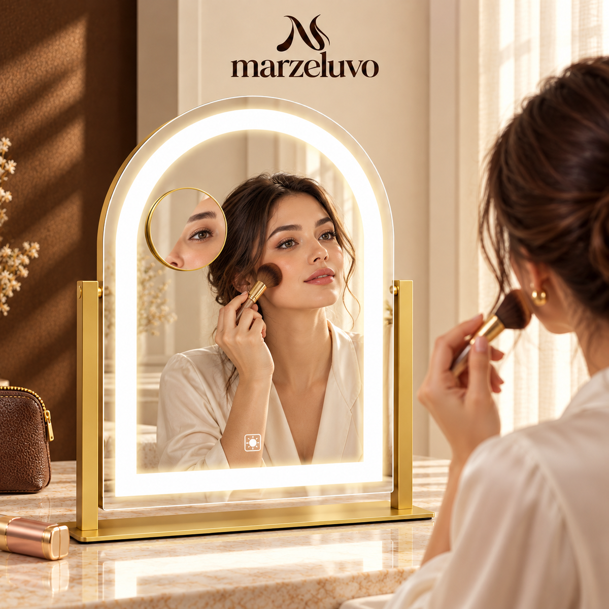 Marzeluvo® Golden Arch LED Vanity Mirror